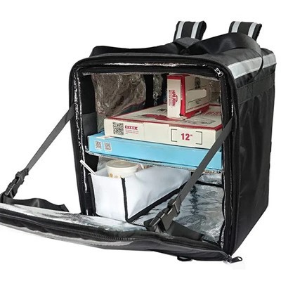 Divstāvu izolēta picas mugursoma