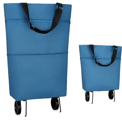 Atkārtoti lietojamas pārtikas somas ar riteņiem